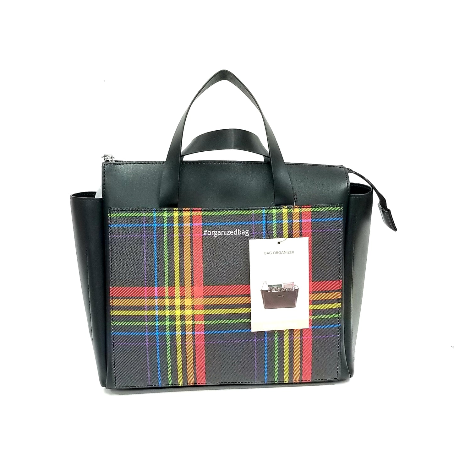 OrganizedBag Dillon Handbag Organizer, Plaid - Vegan Leather