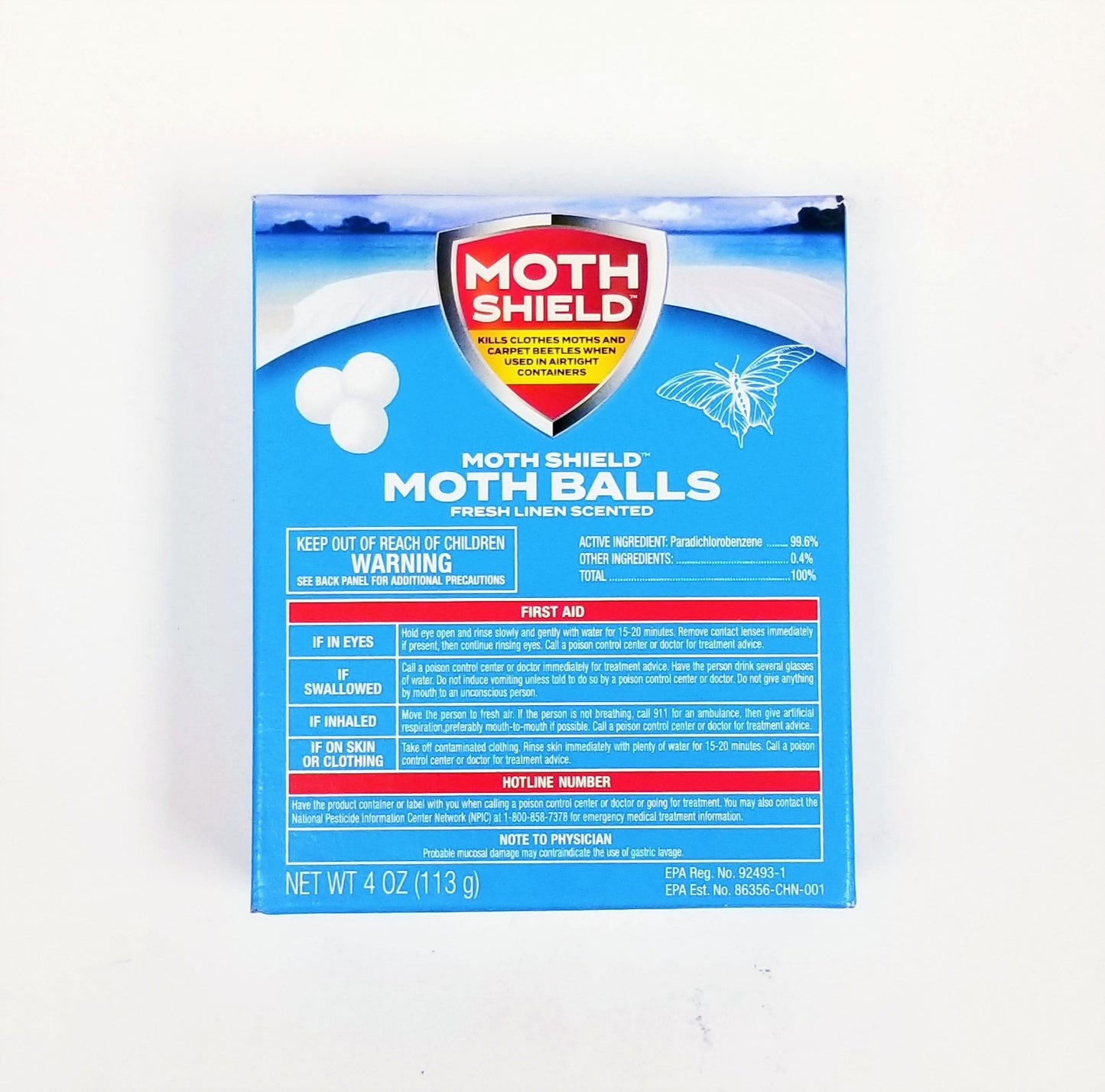 Moth Shield Moth Balls Fresh Linen Scented