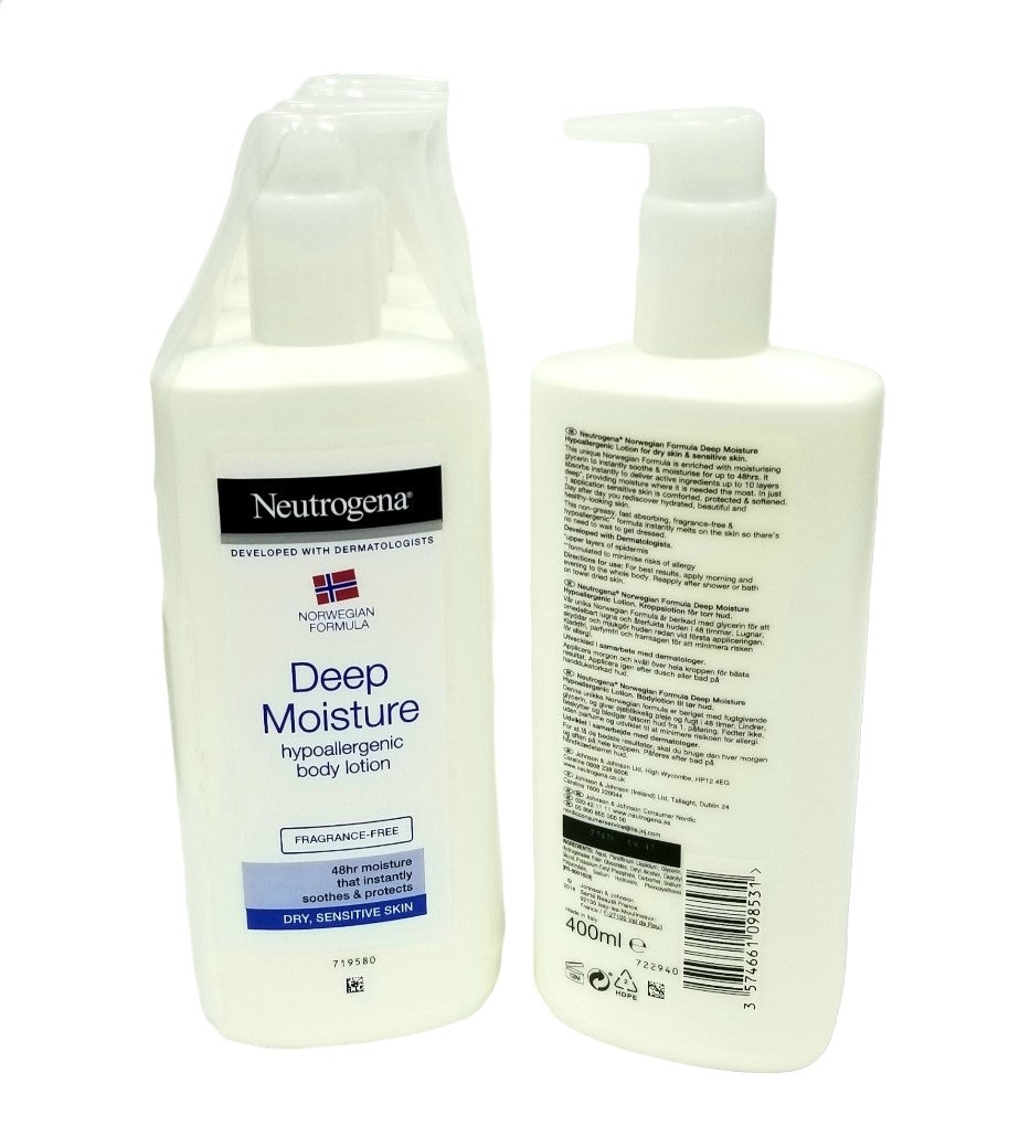 Neutrogena Deep Moisture Body Lotion Dry & Sensitive Skin 400ml