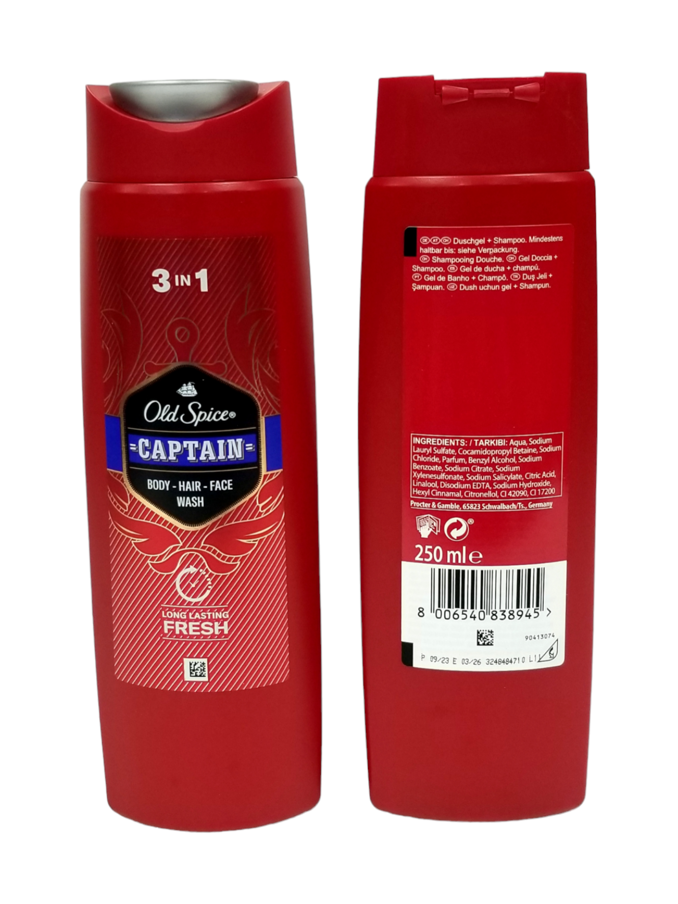 Old Spice Body Wash Captain 3 in 1 250ml