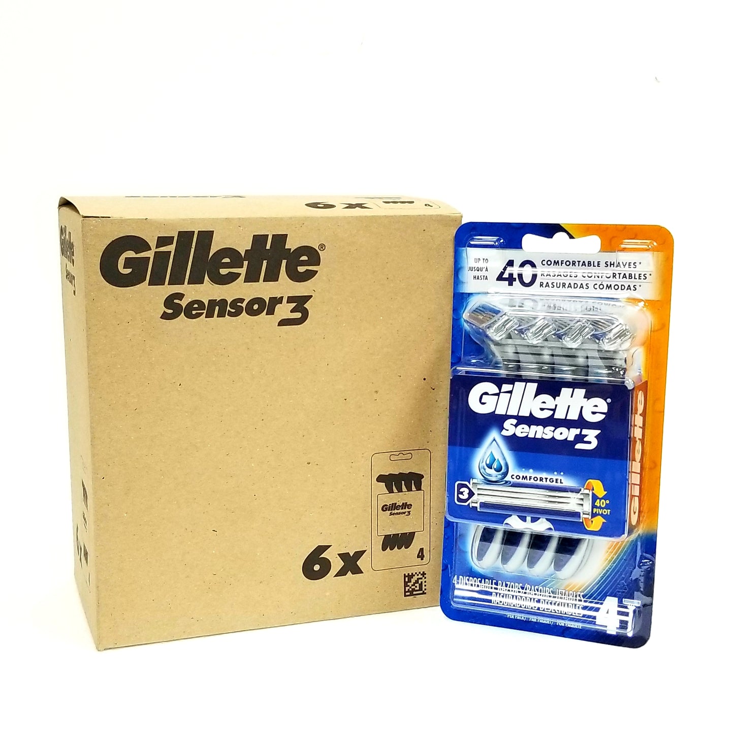 Gillette Sensor3 Comfort Men's Disposable Razors 4ct