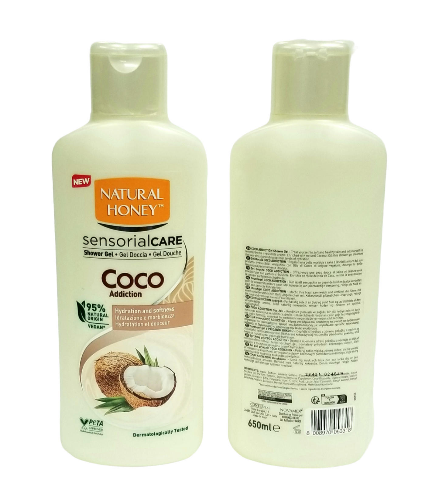 Natural Honey Shower Gel Coco Addition 650ml