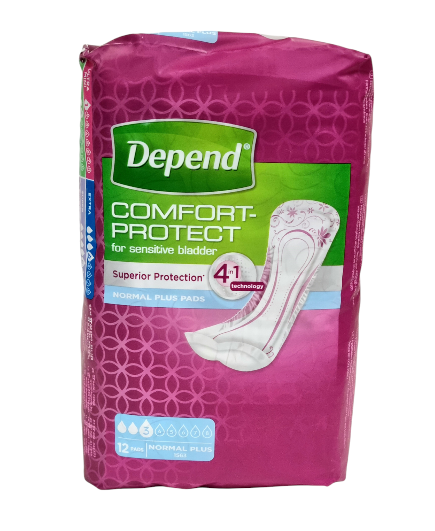 Depend Pads Normal Plus 12pk