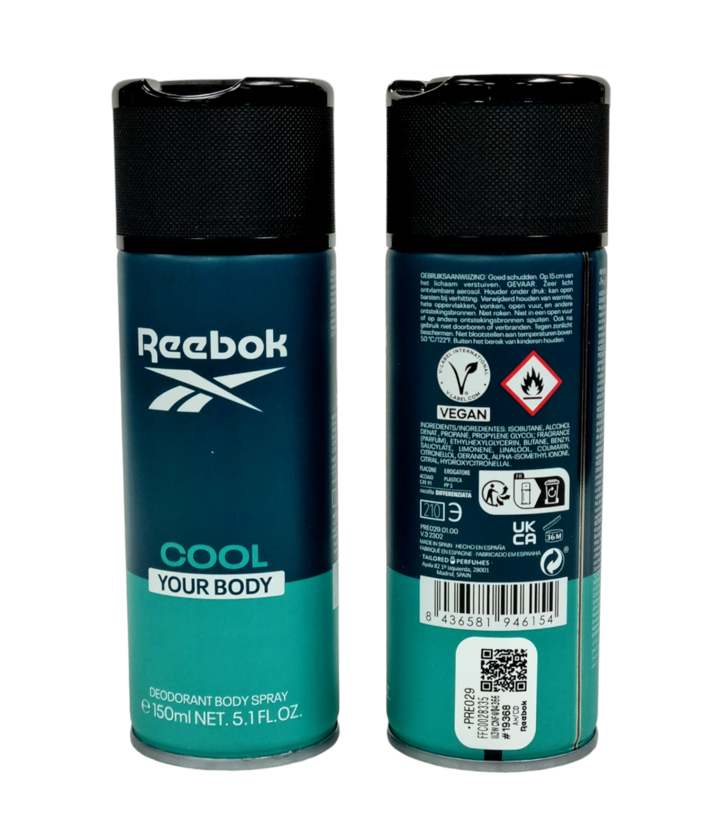 Reebok Body Spray Cool Your Body Men 150ml