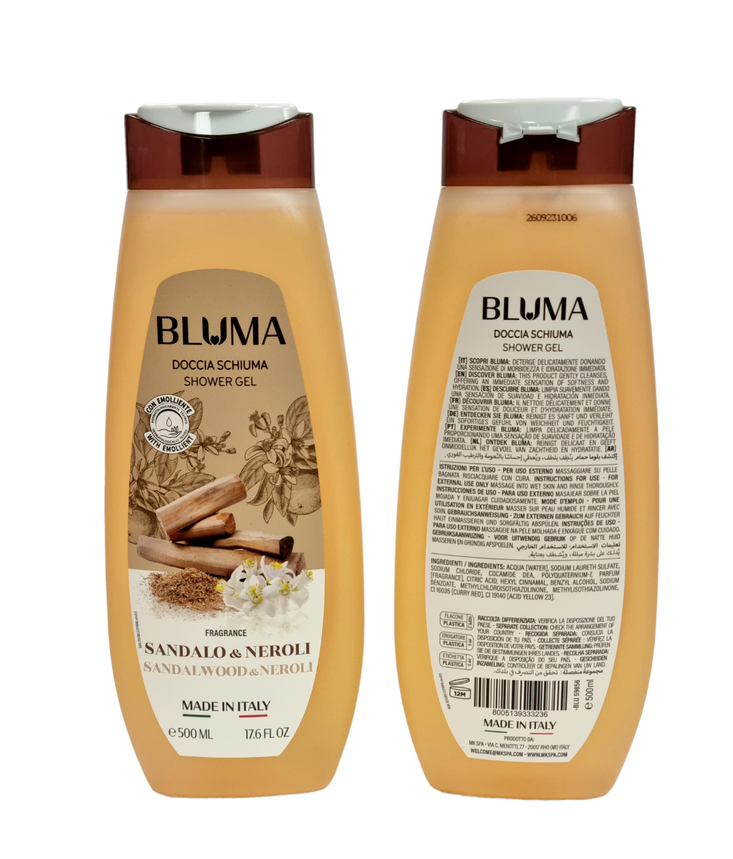 Bluma Shower Gel Sandalwood & Neroli 500ml