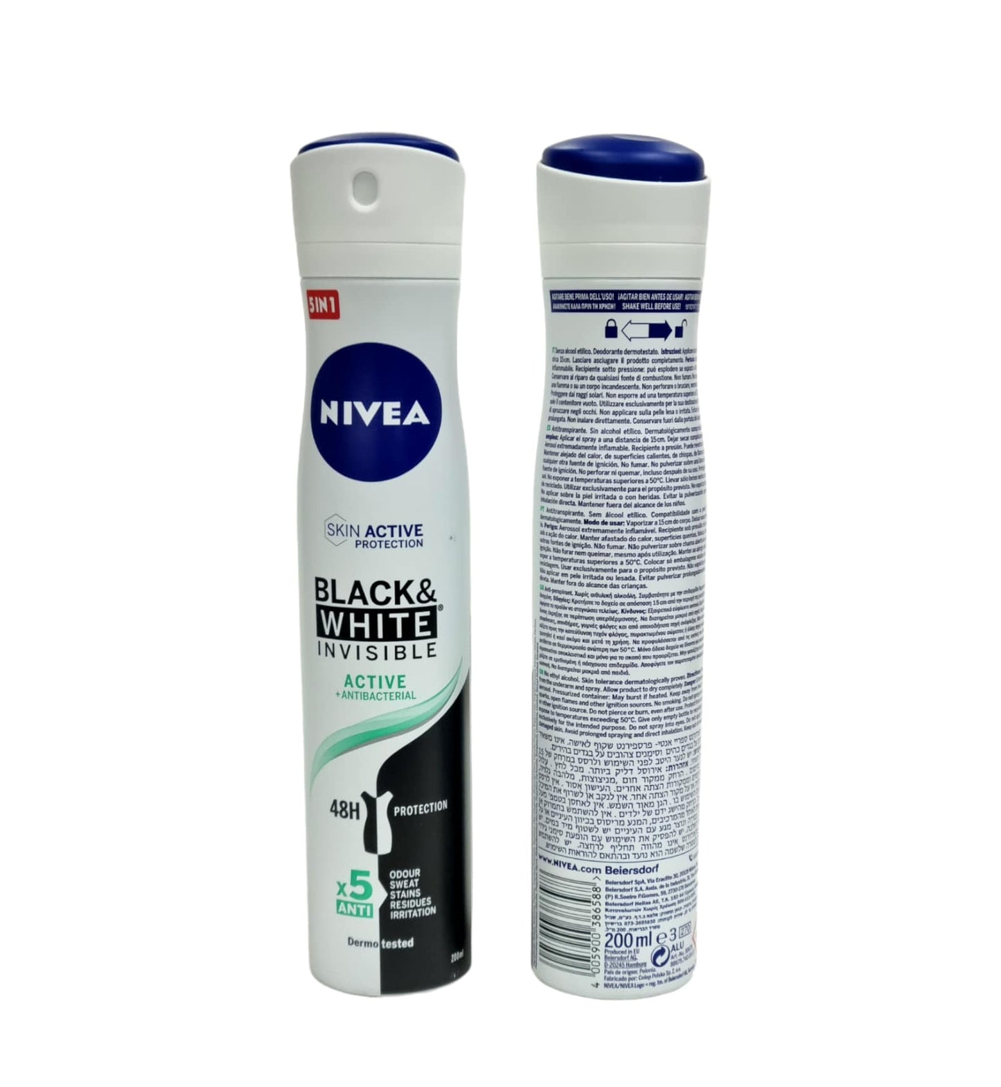 Nivea Body Spray B&W Invisible Active Women 200ml