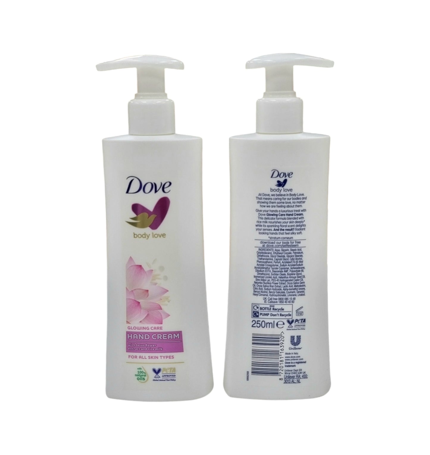 Dove Hand Cream Glowing Care 250ml