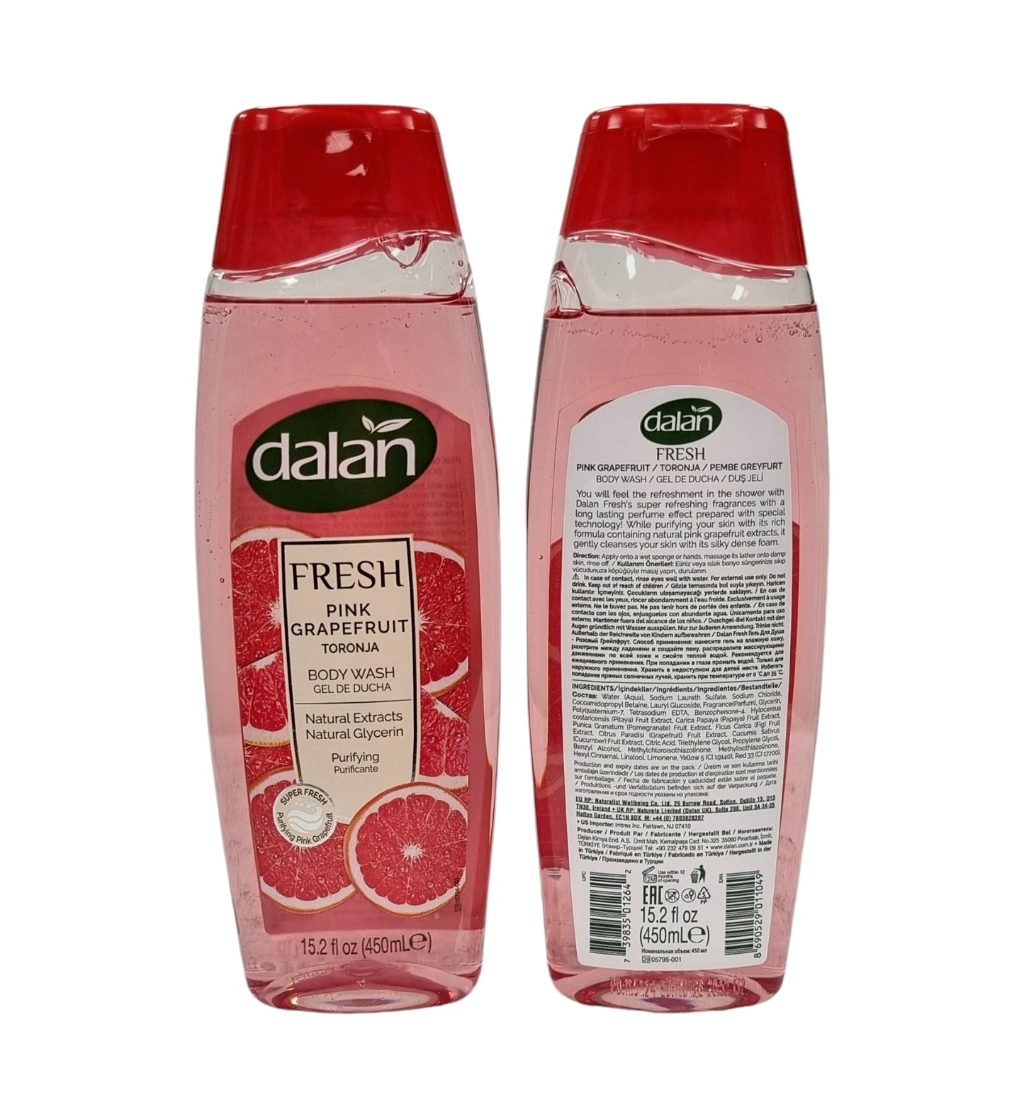 Dalan Body Wash Fresh Pink Grapefruit 15.2 fl oz(450ml)