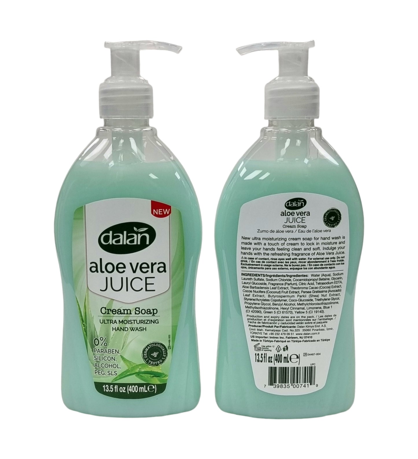 Dalan Hand Wash Aloe Vera Juice 13.5 fl oz(400ml)