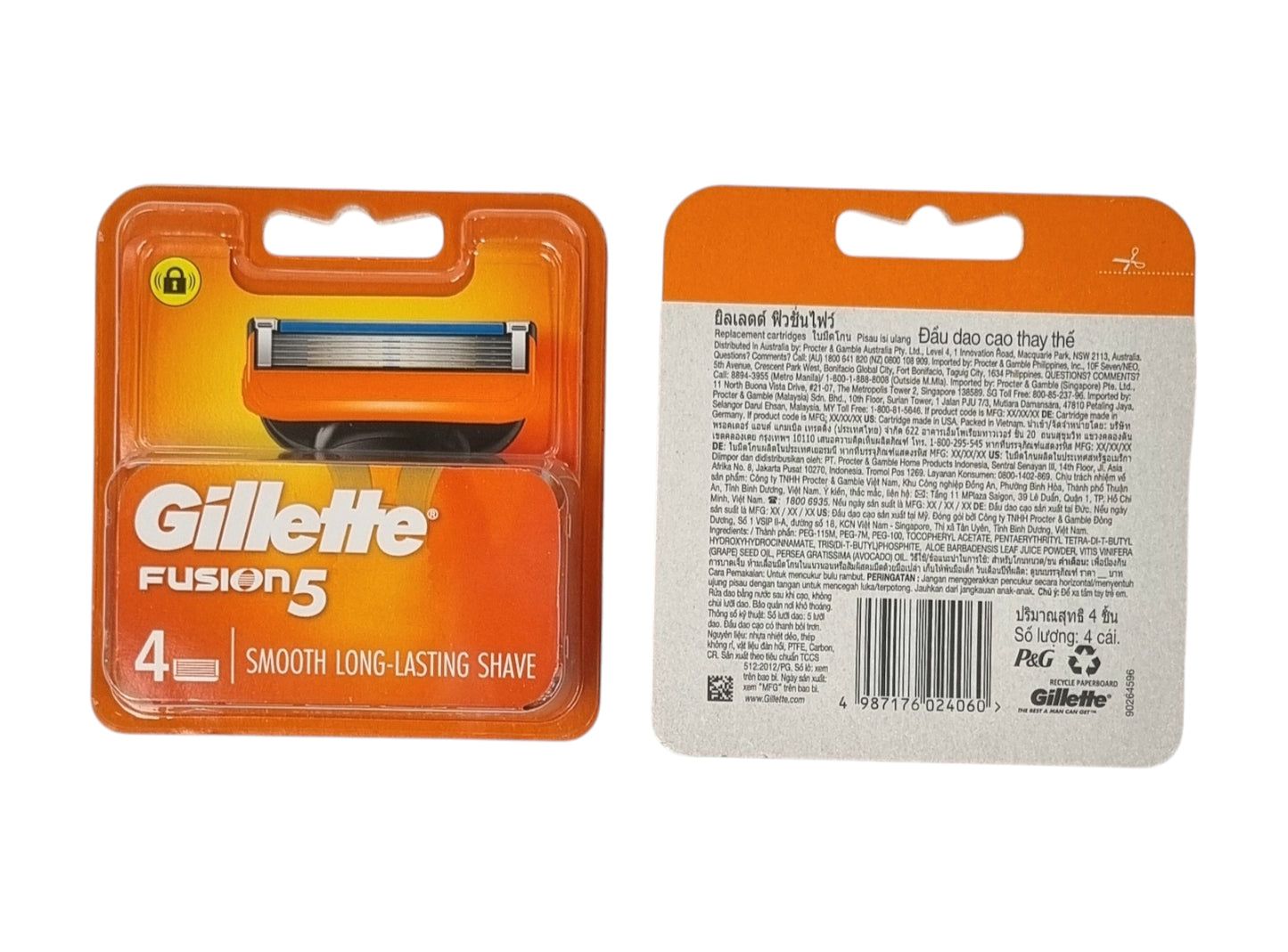 Gillette Fusion5 Razor Blades Cartridges 4CT