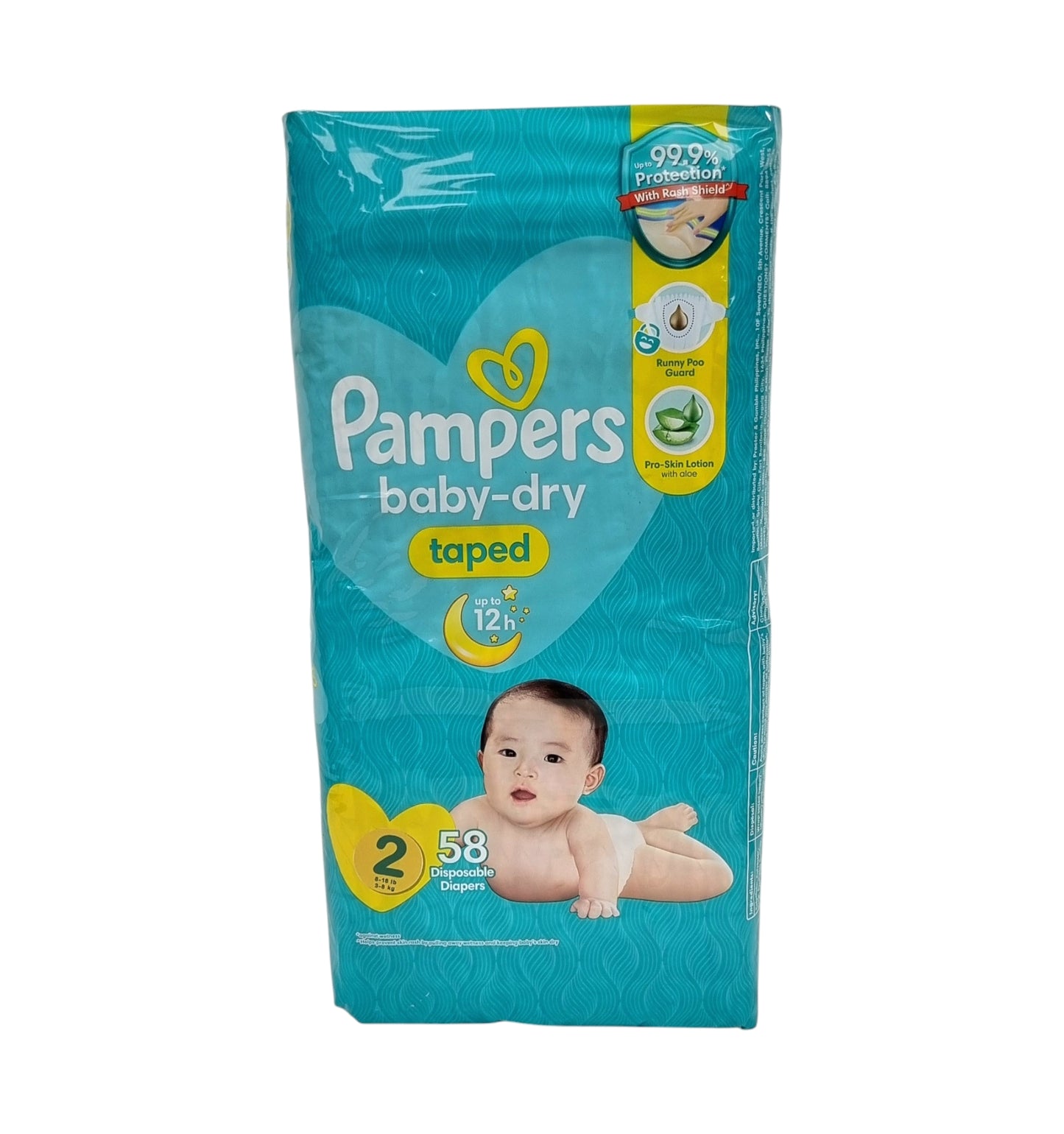 Pampers Baby Dry Diaper Taped 58ct Size 2