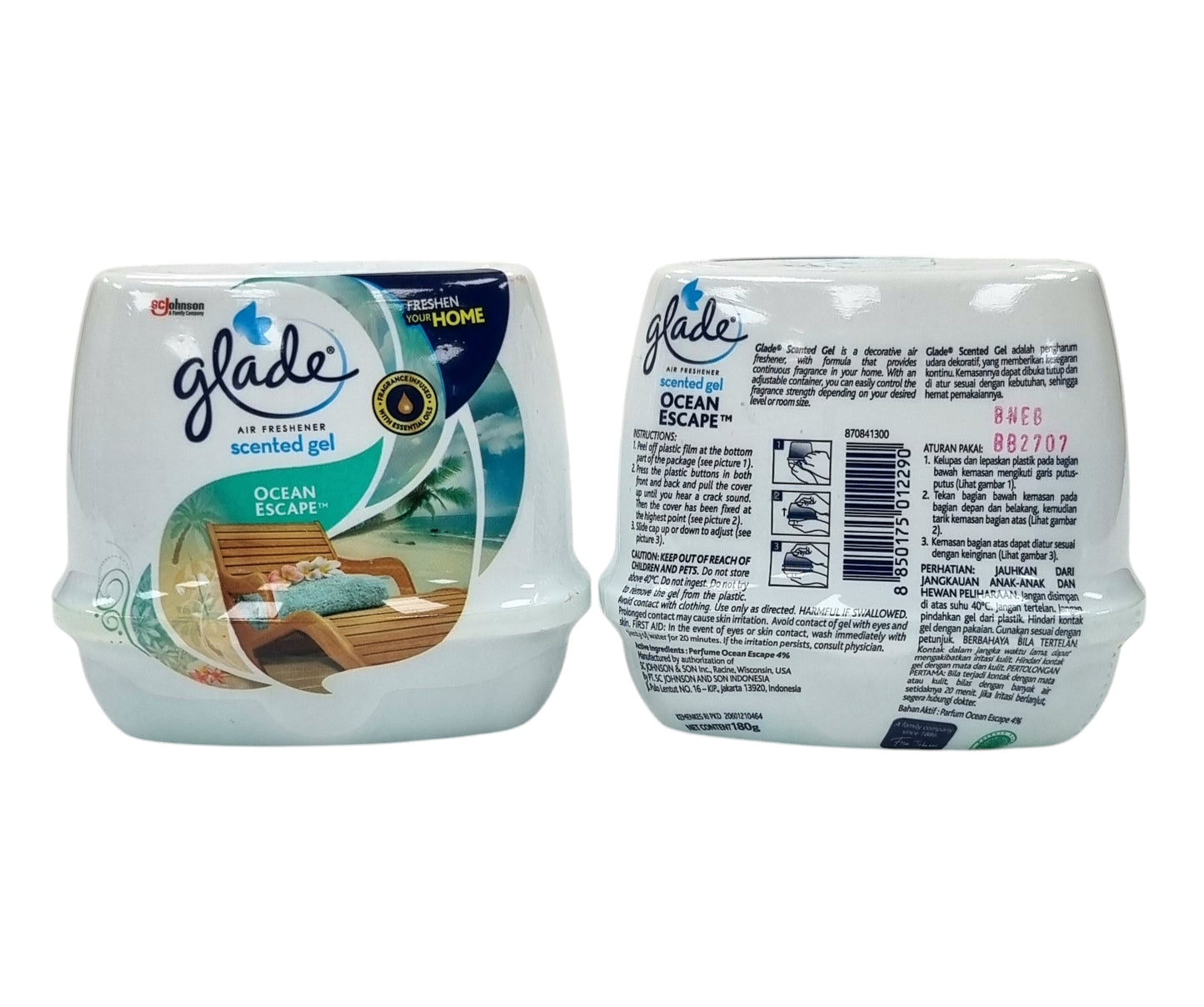Glade Air Freshener Scented Gel Ocean Escape 180g
