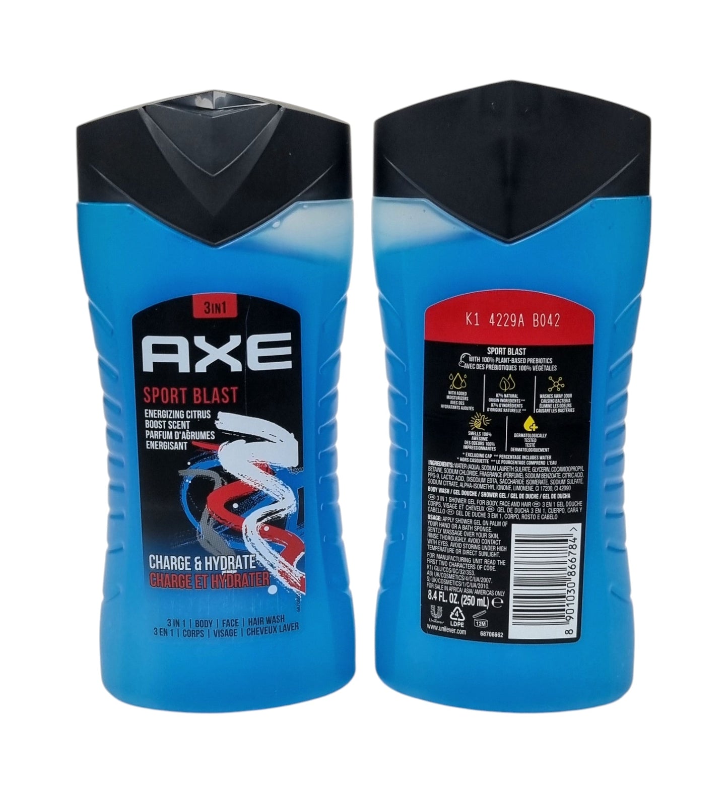 AXE Shower Gel Sport Blast 3 in 1 250ml