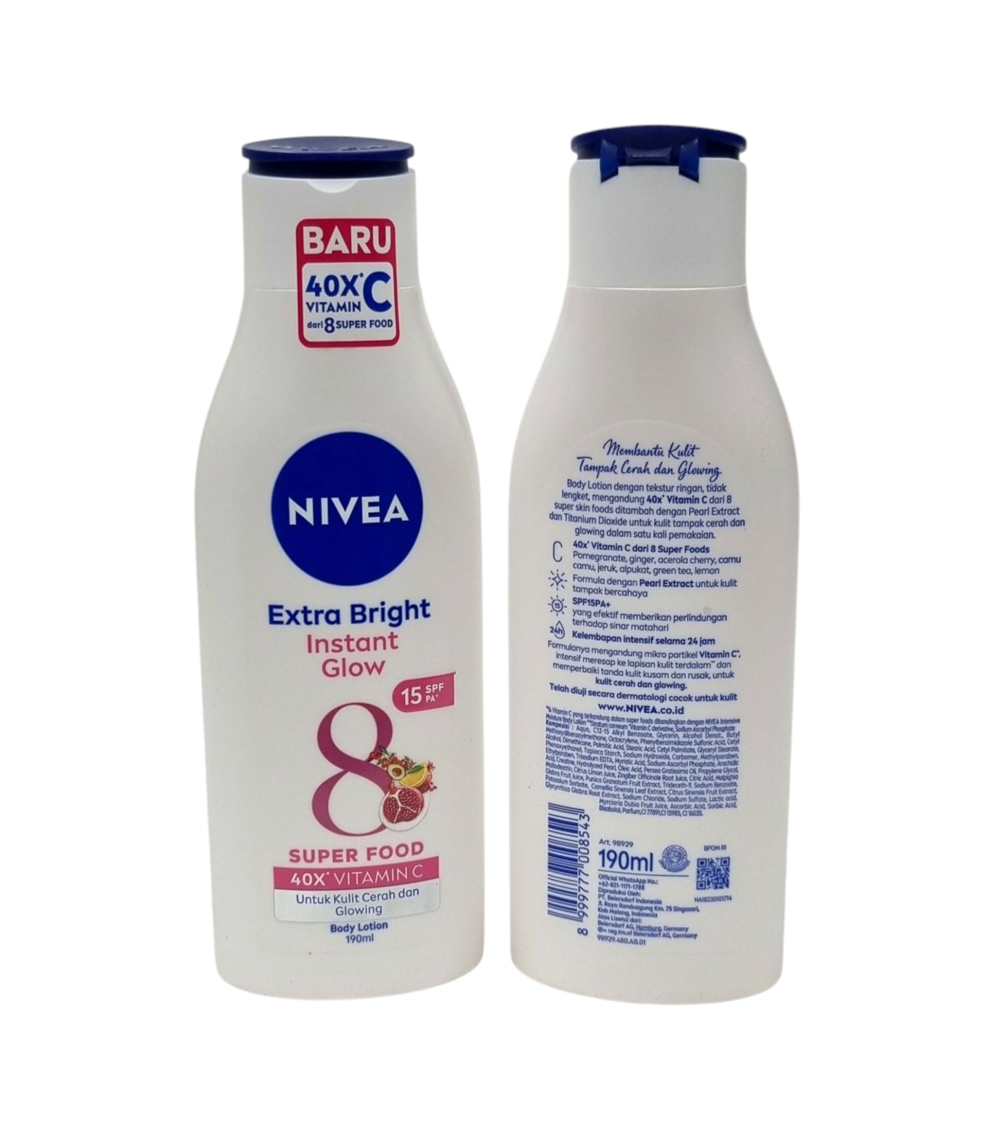 Nivea Body Lotion Extra Bright Instant Glow SPF15 190ml