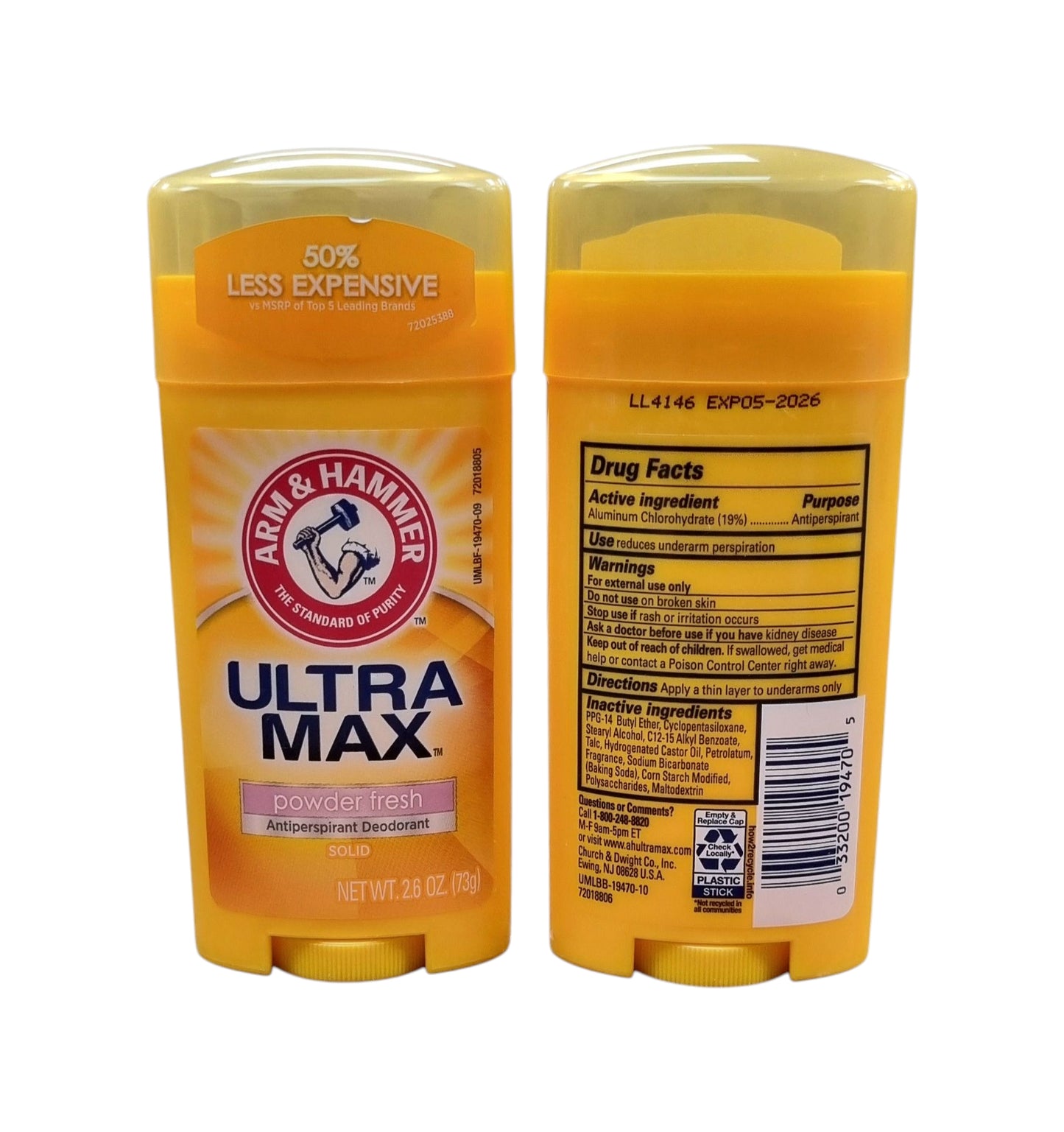 Arm & Hammer Ultramax Fresh Deodorant 2.6oz(73g)