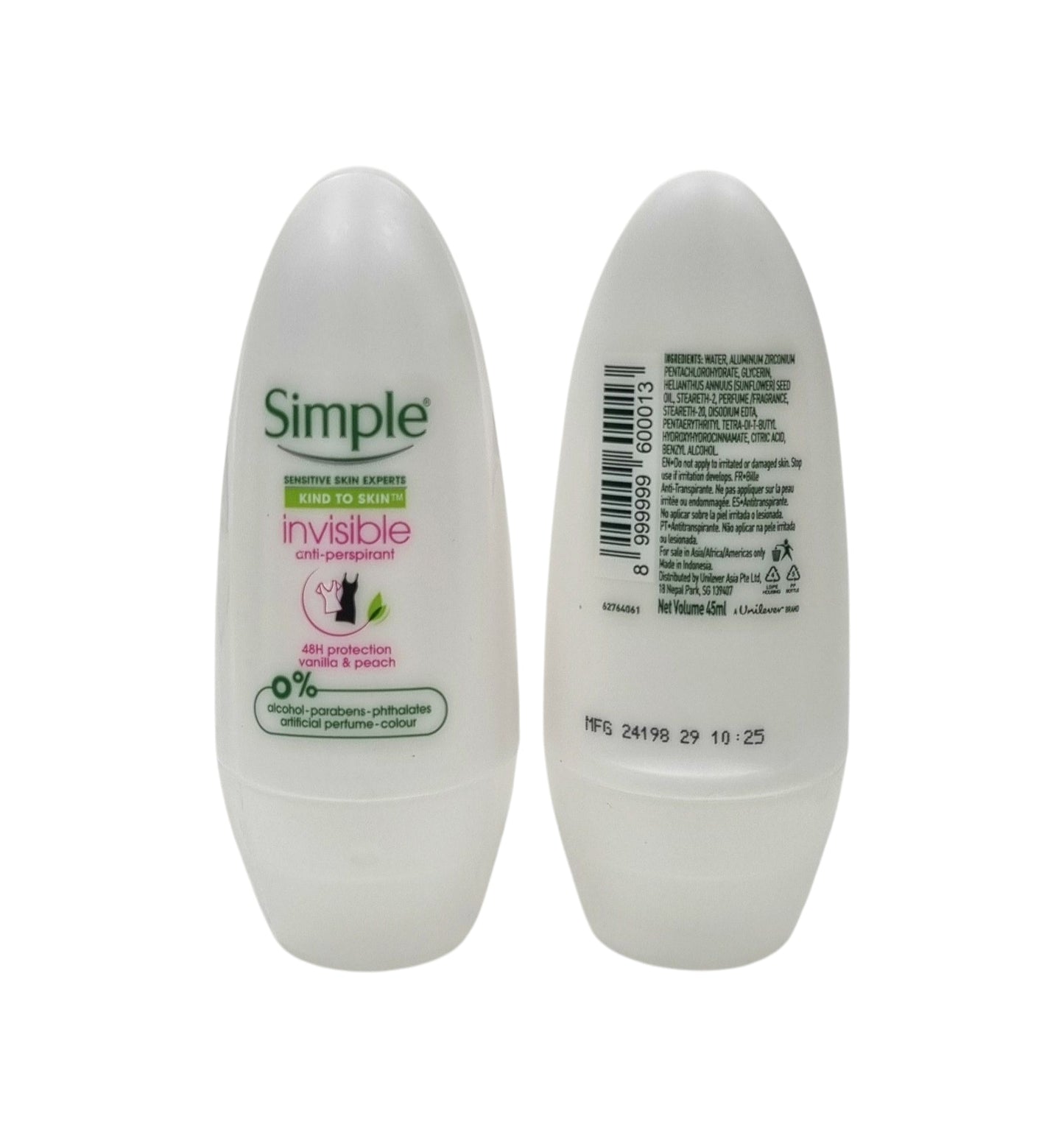 Simple Roll On Invisible 45ml