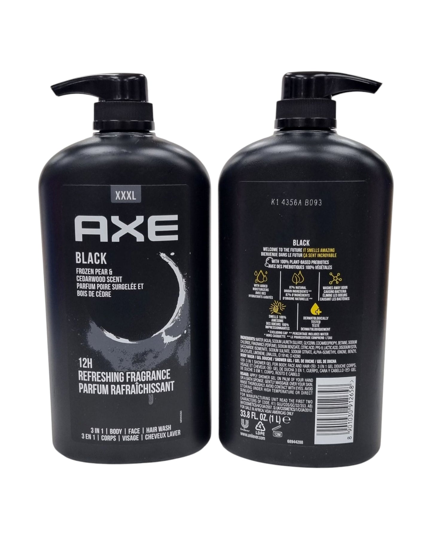 AXE Shower Gel Black 3 in 1 1L