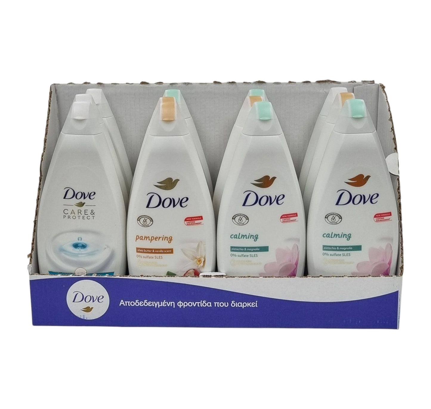 Dove Shower Asst (Pampering-Calming-Care&Protect) 720ml