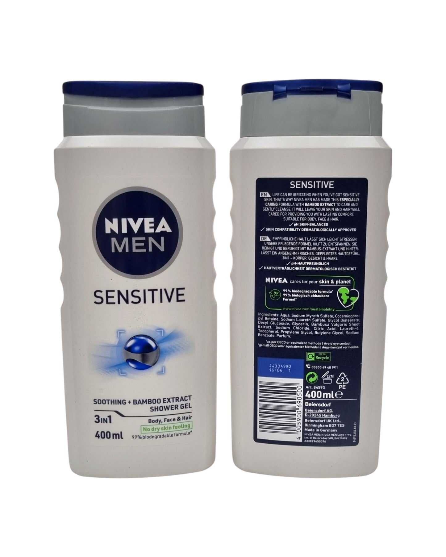 Nivea Men Body Wash Sensitive 3in1 400ml