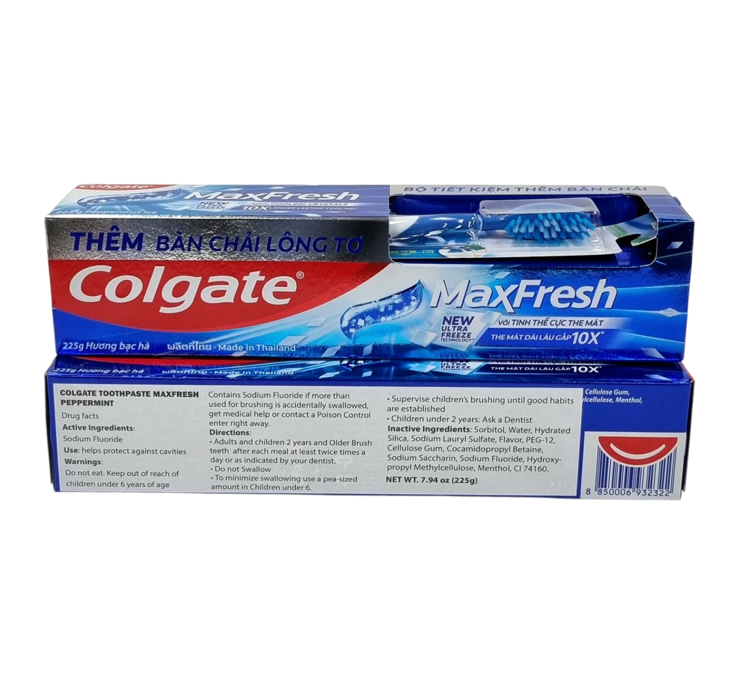 Colgate TP Maxfresh Peppermint 225g + Free Toothbrush