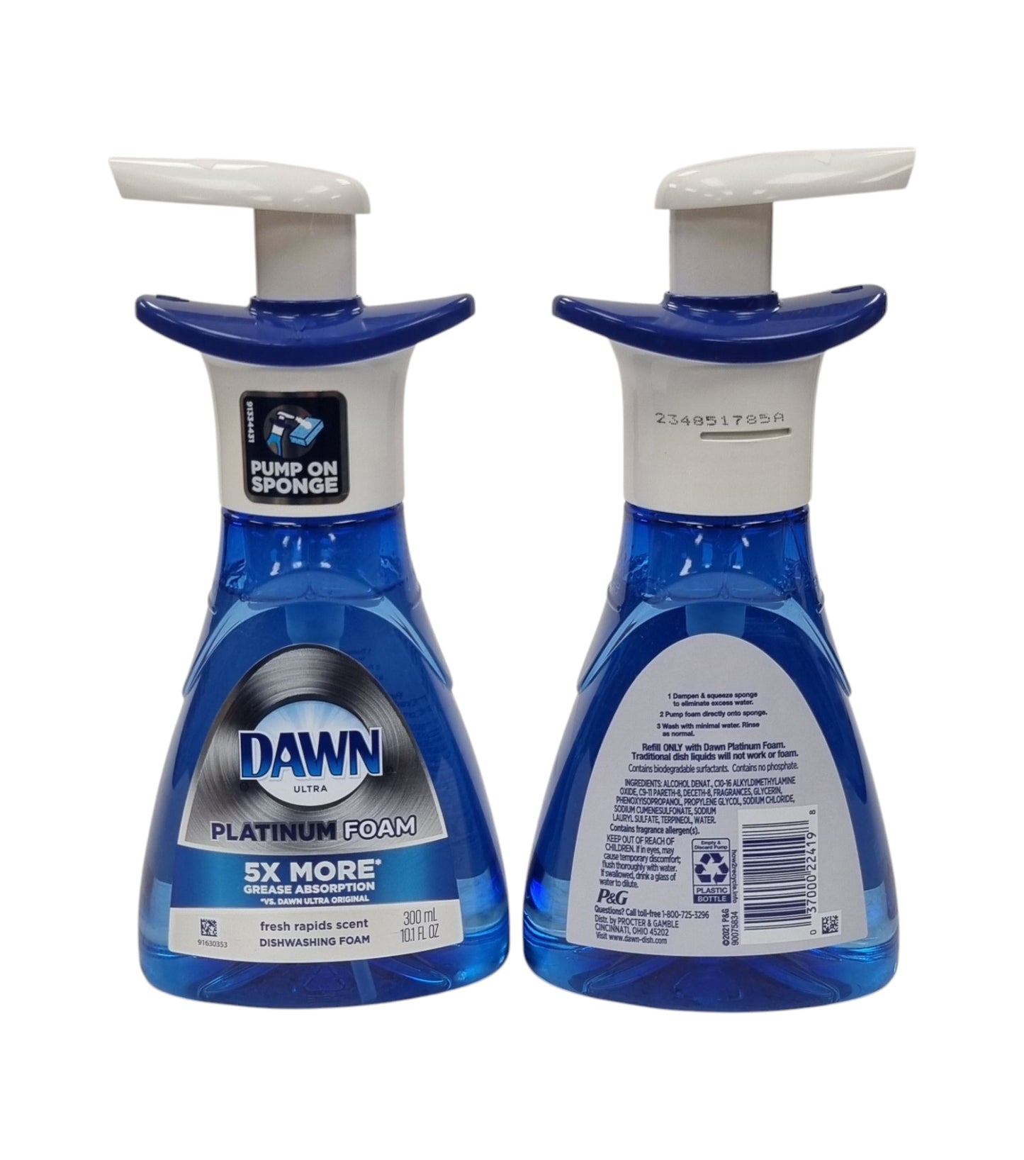 Dawn Ultra Platinum Dishwashing Foam Fresh Rapids Scent 300ml