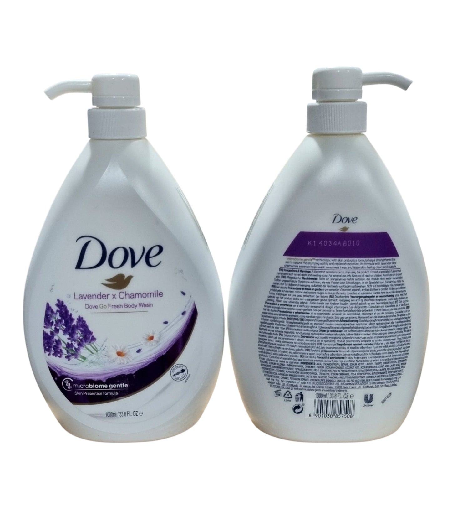 Dove Body Wash lavender & chamomile W/Pump 1L