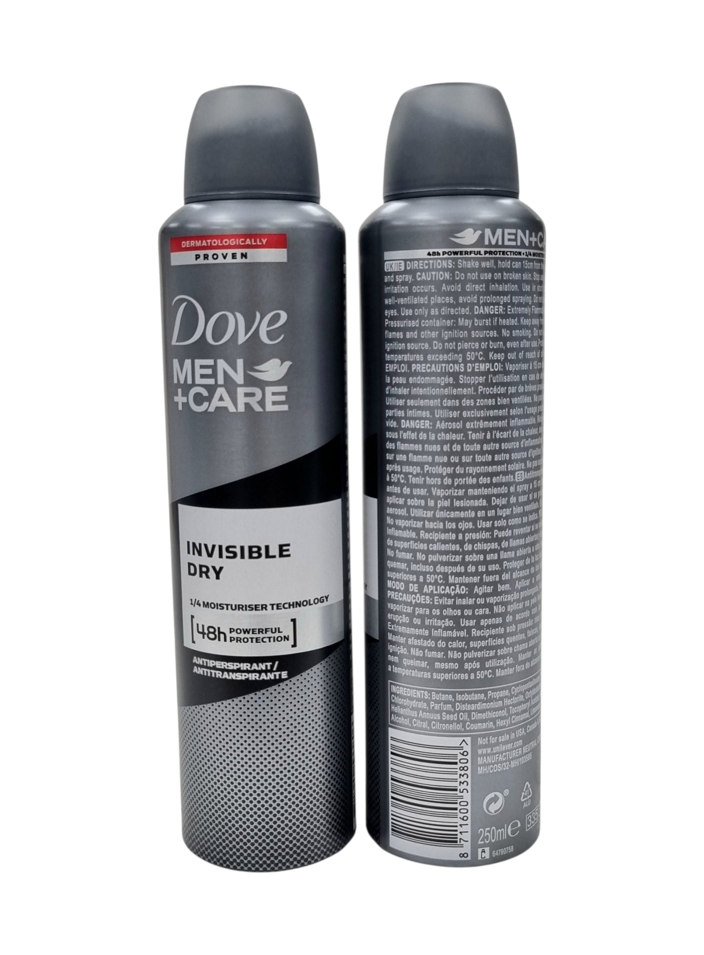 Dove Body Spray Men+Care Invisible Dry 250ml