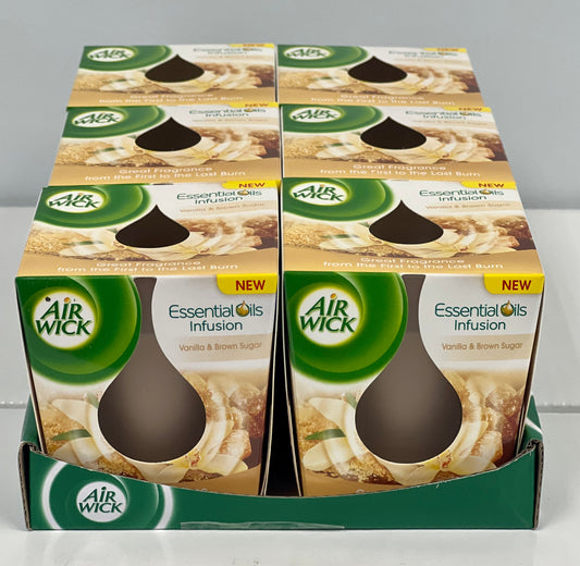 Air Wick Essential Oils candle - Vanilla & Brown Sugar 105g