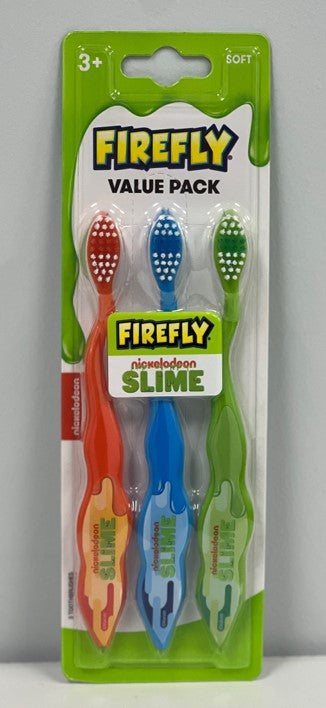 Firefly Toothbrush Nickelodeon Slim 3pk