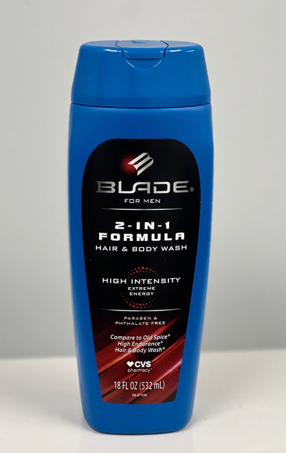Blade For Men 2-in-1 Formula Hair & Body Wash High Intensity 18 fl oz