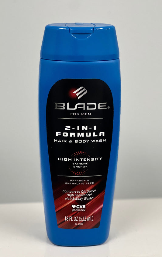 Blade For Men 2-in-1 Formula Hair & Body Wash High Intensity 18 fl oz