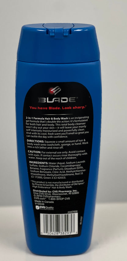 Blade For Men 2-in-1 Formula Hair & Body Wash High Intensity 18 fl oz