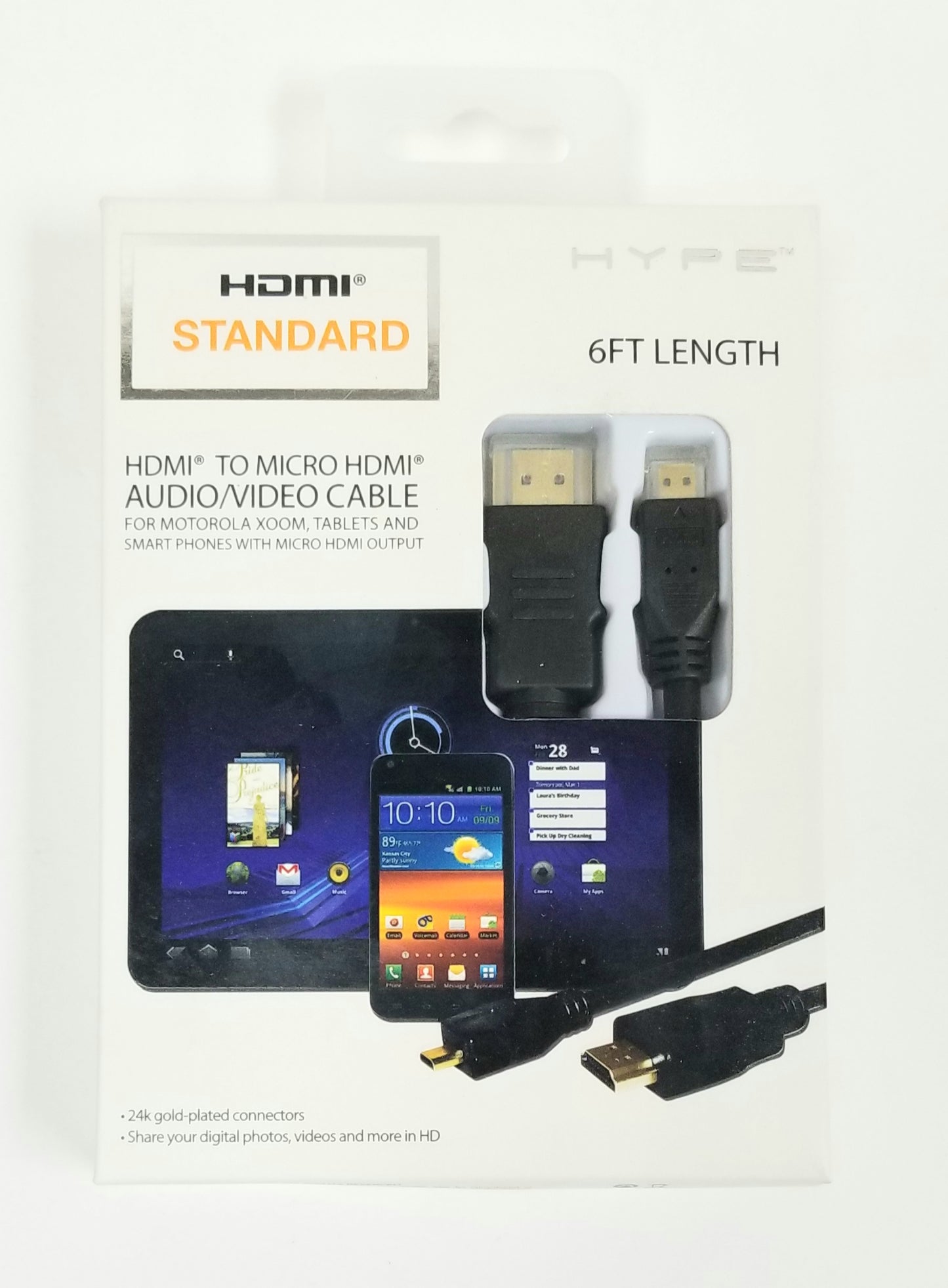 Hype HDMI Standard HDMI To Micro HDMI Audio/Video Cable