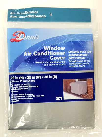 Window Air Conditioner Cover 20" x 28" x 30" with Elastic Strap Reusable