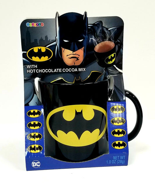 DC Batman Mug With Hot Chocolate Cocoa Mix 1oz (28g)