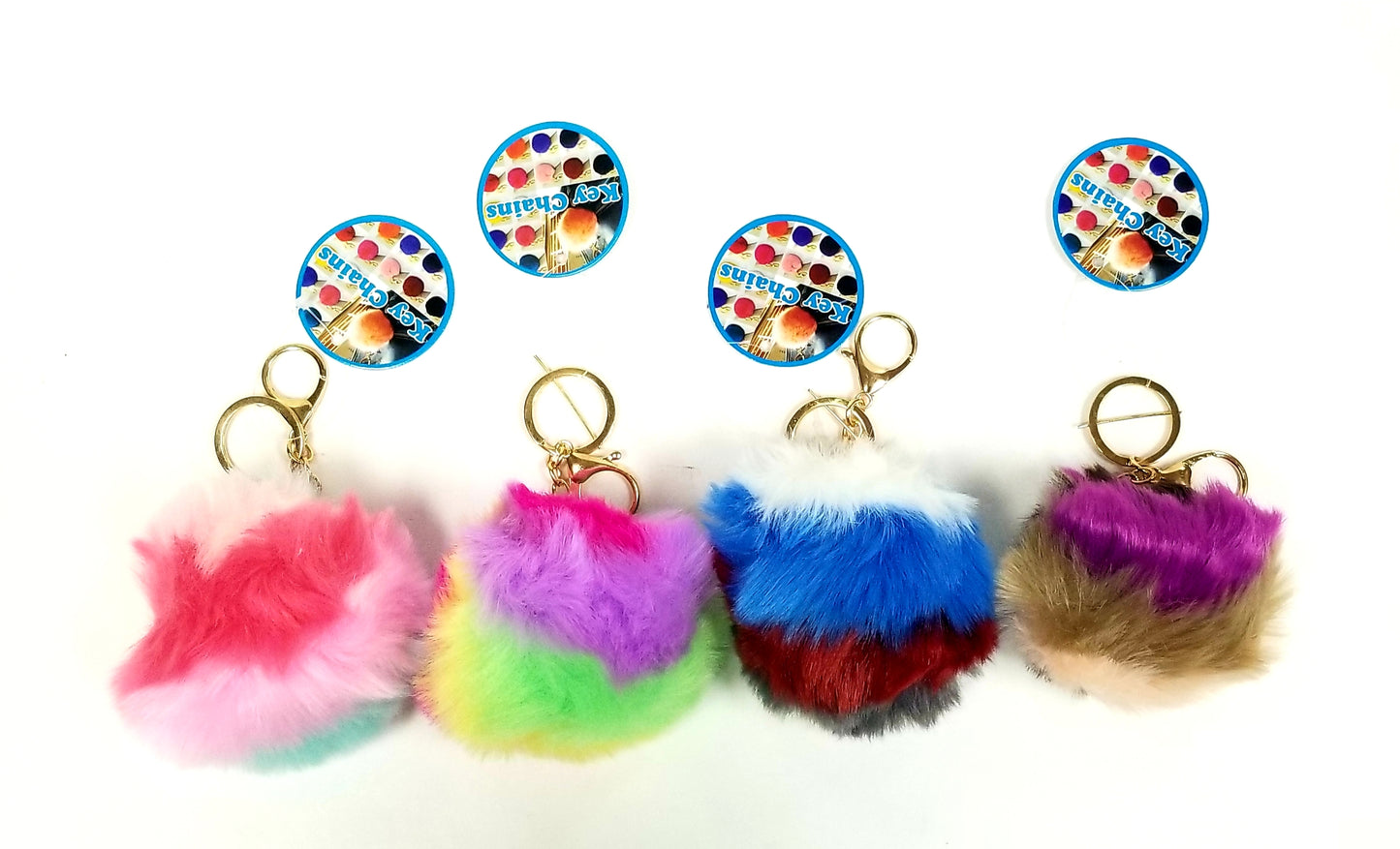 Furry Soft Ball Key Chain