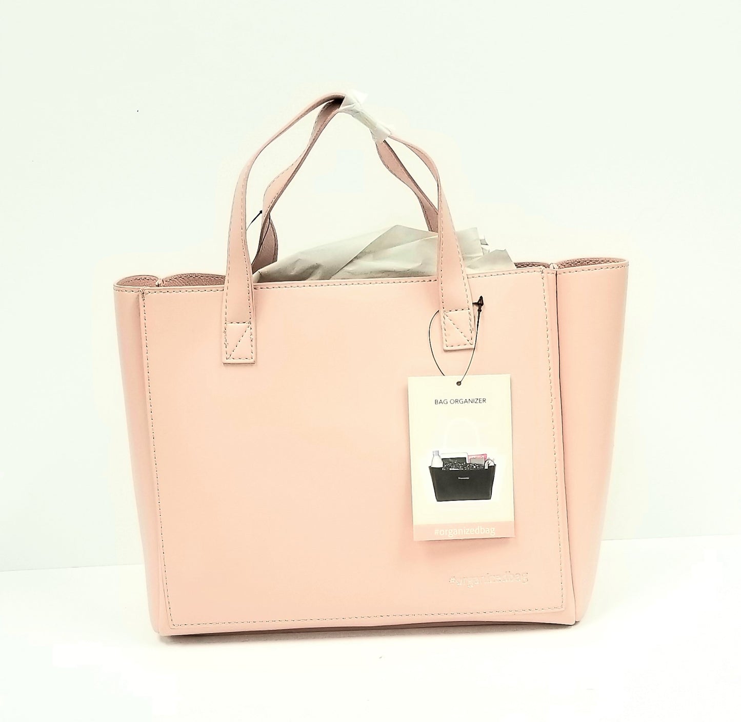 OrganizedBag Dillon Handbag Organizer, Pink - Vegan Leather