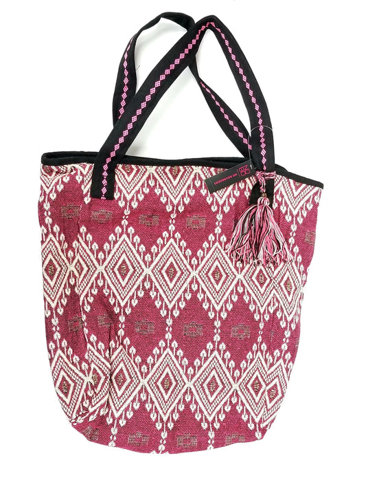 No Boundaries BURGUNDY Print Handbag