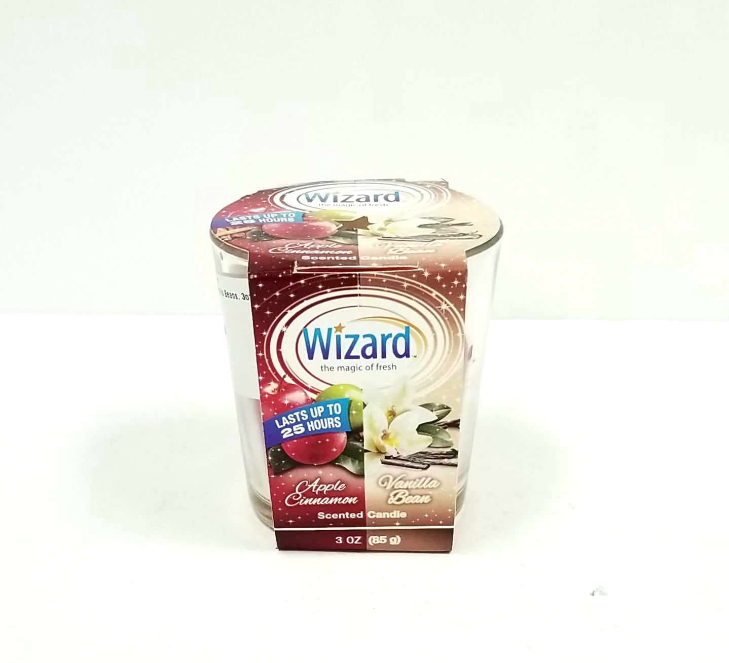 Wizard Scented Candle Apple Cinnamon/Vanilla Beans 3oz (85g)