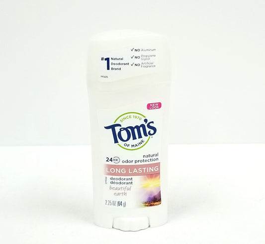 Tom's Long Lasting Beautiful Earth Deodorant 2.25 oz (64g)
