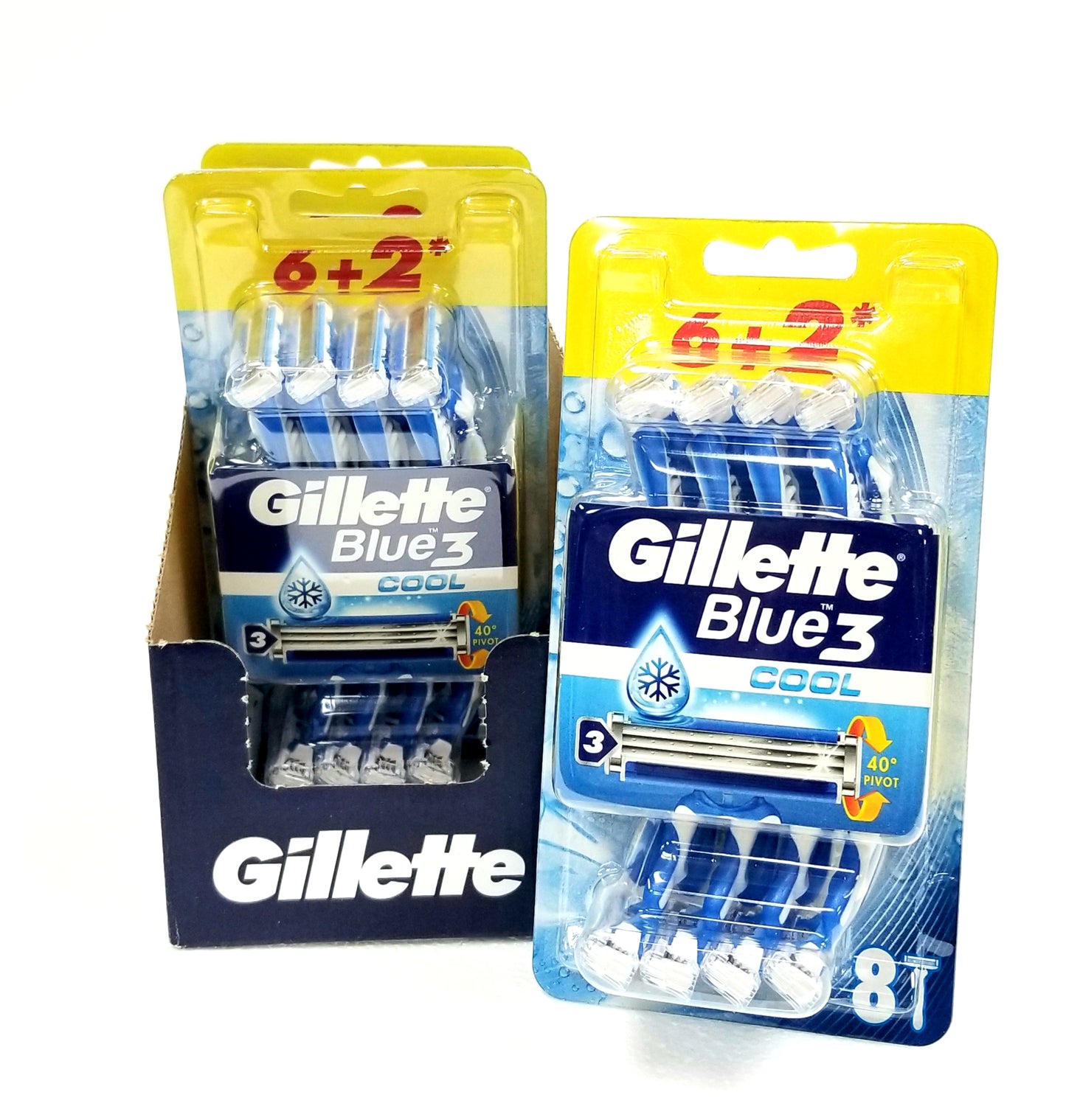 Gillette Blue 3 Razor 6+2 Cool Blist