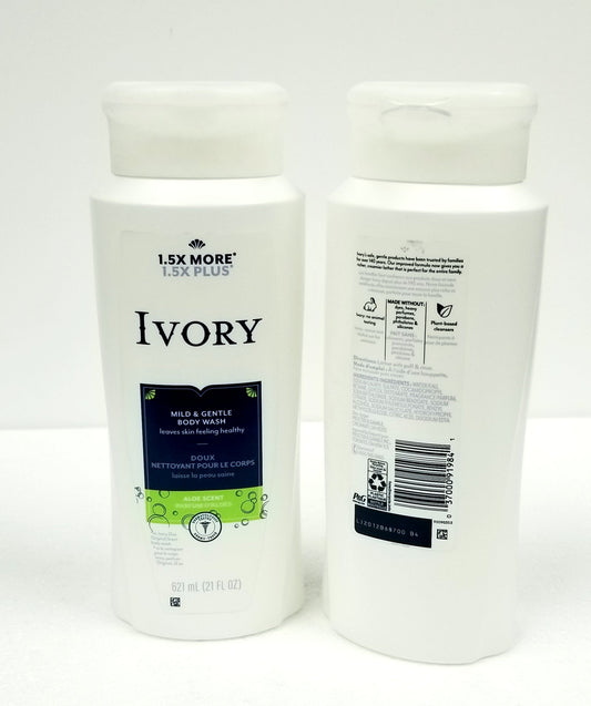 Ivory Body Wash Aloe 21oz (621ml)