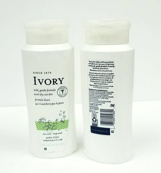 Ivory White Body Wash Aloe 21oz (621ml)