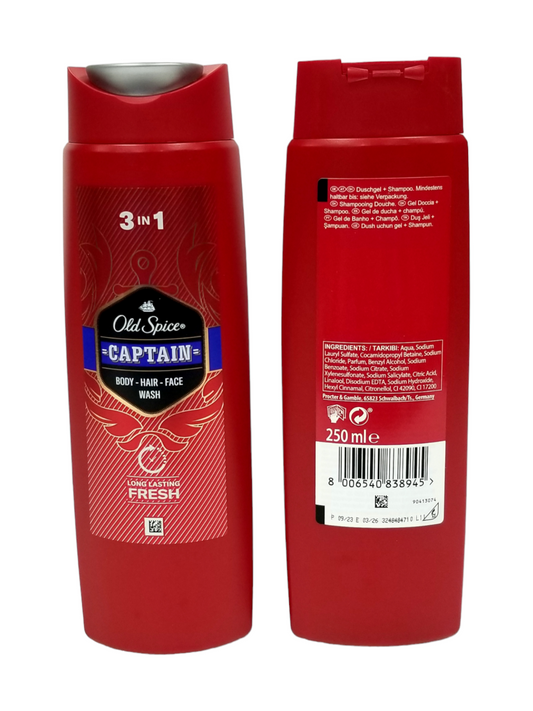 Old Spice Body Wash Captain 3 in 1 250ml