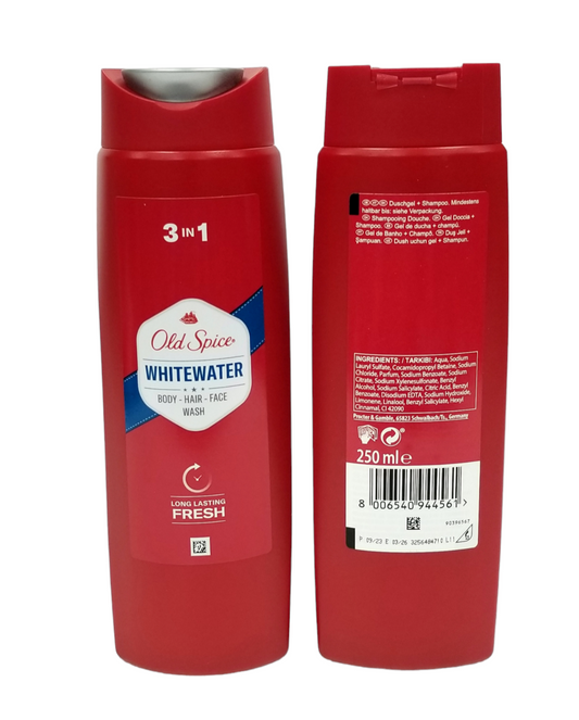 Old Spice Body Wash WHITEWATER 3 in 1 250ml.