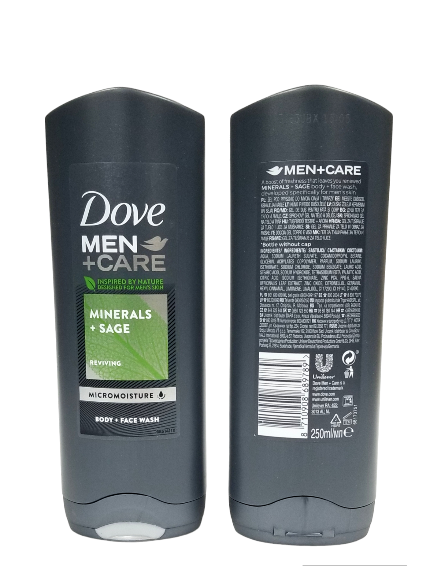DOVE MEN+CARE BODY & FACE WASH- MINERALS+SAGE 250ML