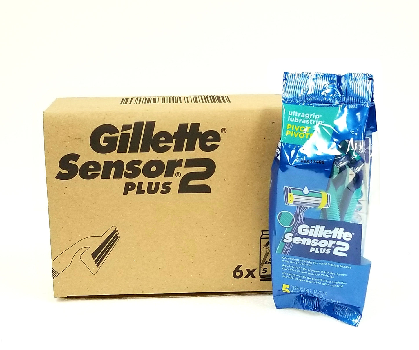 Gillette Sensor2 Ultragrip Pivot Male Disposable Razor Bag 5CT