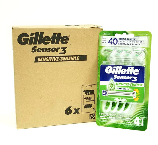 Gillette Sensor3 Sensitive Men's Disposable Razors 4CT