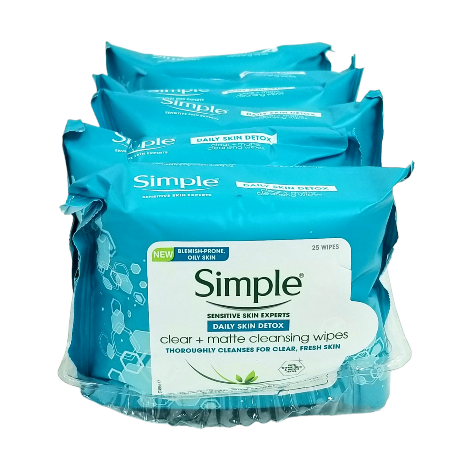 Simple Facial Wipes Daily Detox 25 Wipes