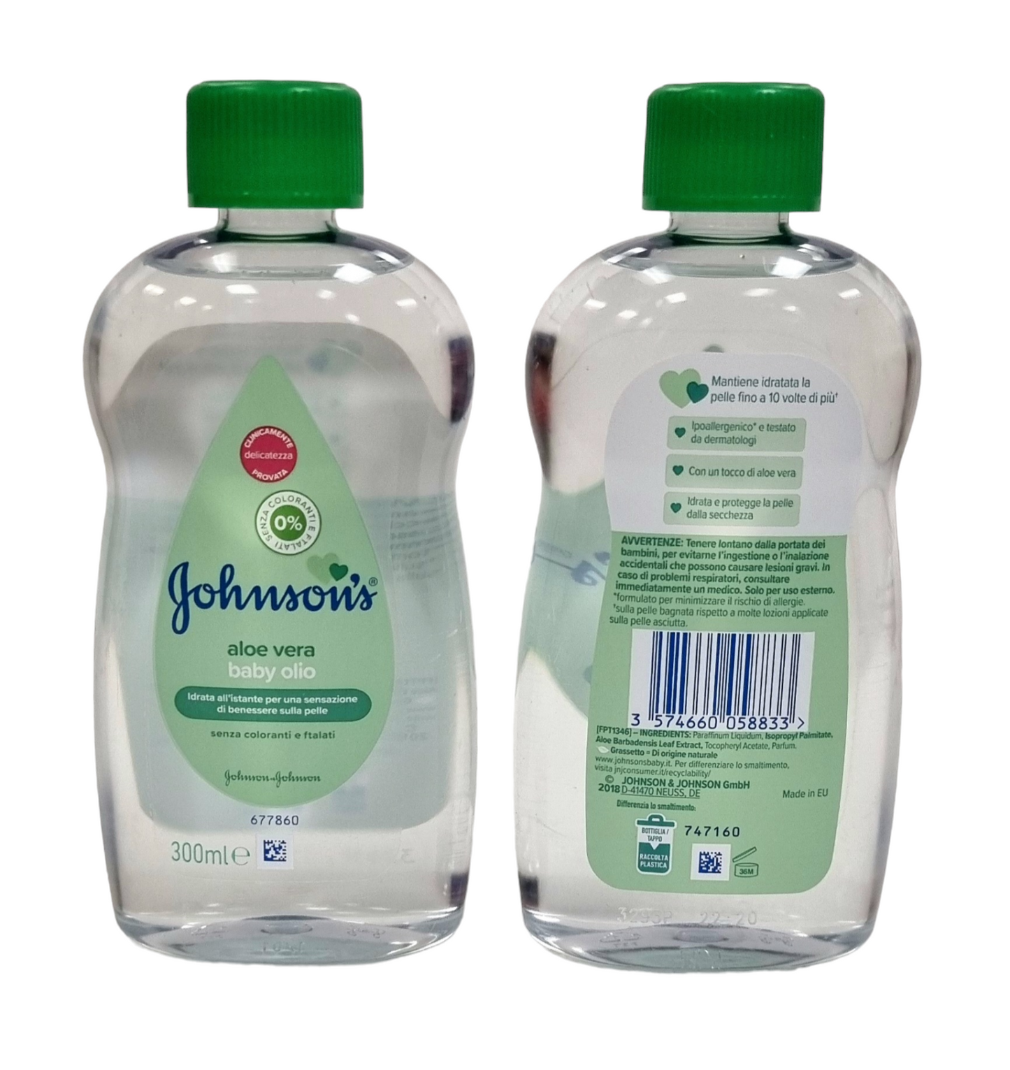 Johnsons Baby Oil Aloe Vera 300ml